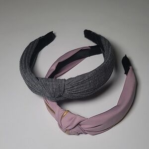 5/$30 Satin Cotton knot Headband Charcoal Blush Bundle Lot